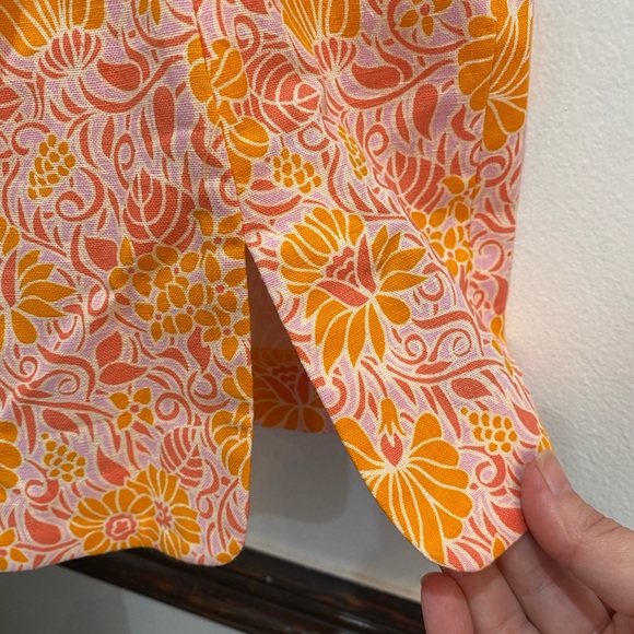 Zara Linen Blend Floral Crop Top And Mini Skirt Bloggers Favorite S/L - Picture 5 of 9